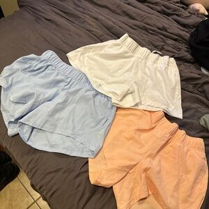 Women's Casual Shorts - White, Light Blue, Peach